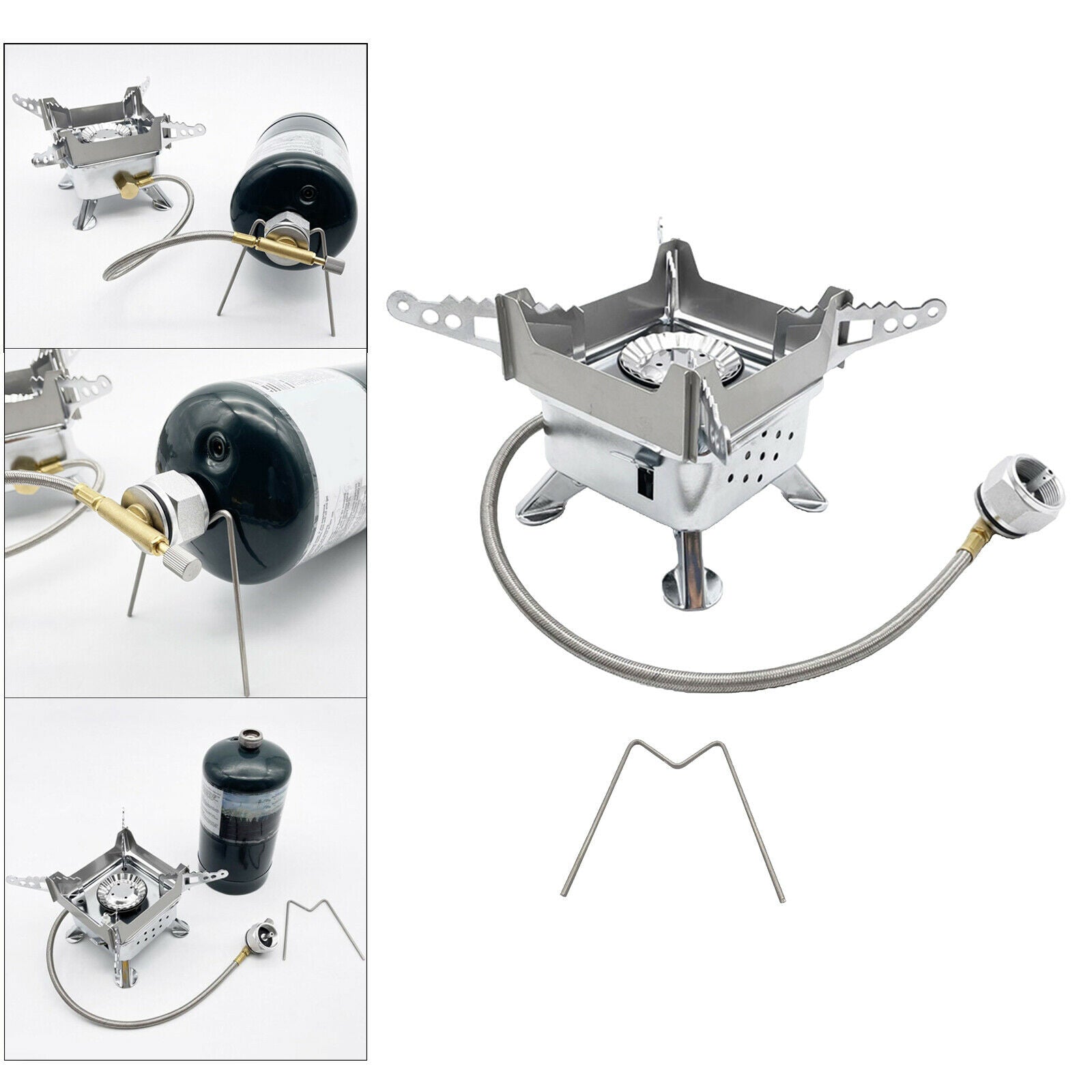 Outdoor Camping Propane Burner Stainless Steel Butane Stove Gas Cooker Bag