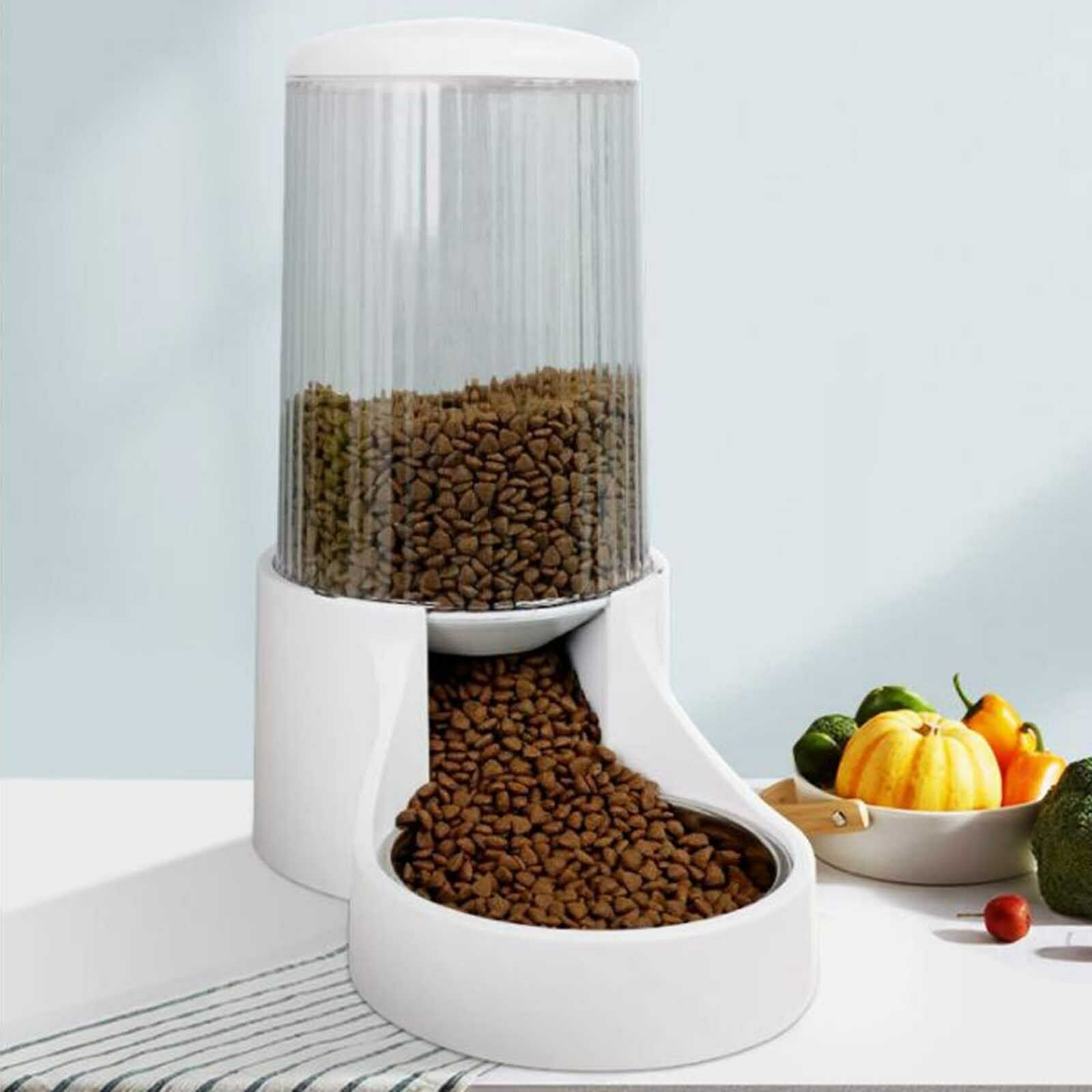 Automatic Pets Food Dispenser for Dog Cat Feeder Auto Dish Bowl Drinker 2.7L