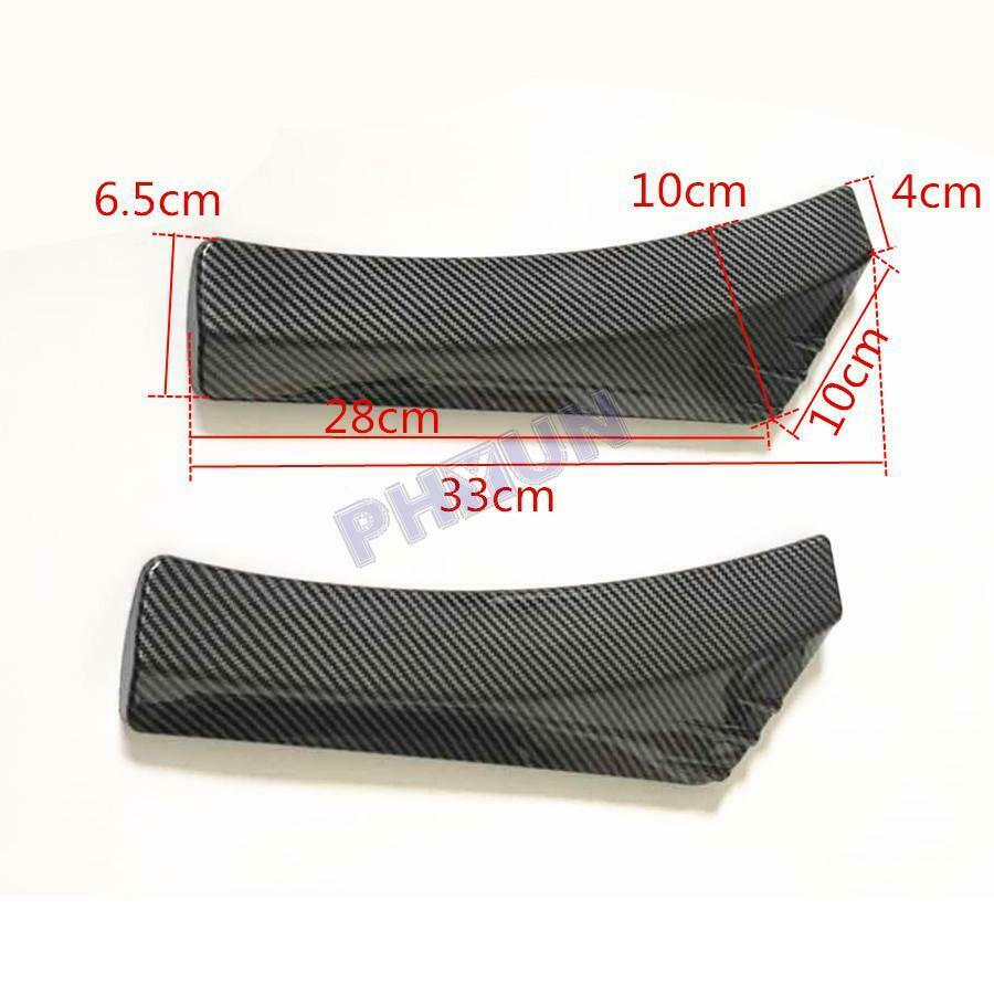 2x Carbon Fiber Look Car Rear Bumper Lip Splitter Universal Body Kit Protector