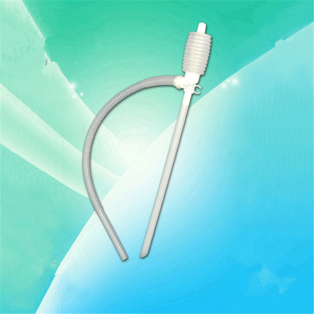 Plastic Manual Hand Syphon Oil Water Petrol Fuel Liquid Transfer Pumping Pipe