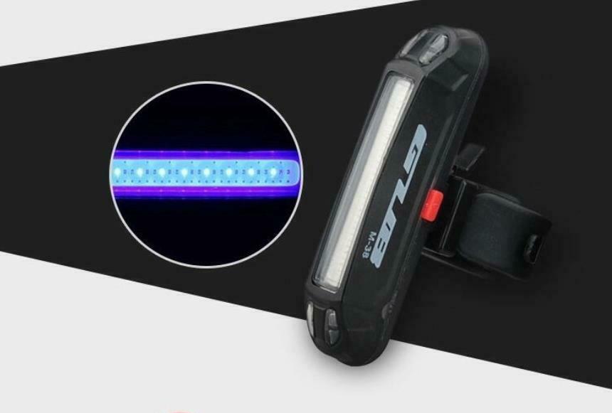 Bike Tail Light USB Charging Bicycle COB Lamp Safety Warning Light Tricolor