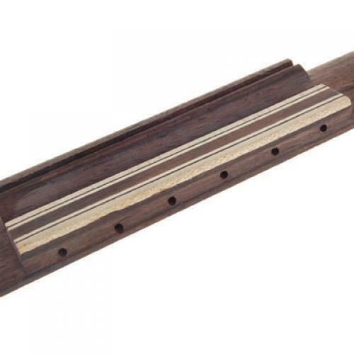 White Bone Slotted Saddle Nut Set & Rosewood Bridge for Classical Guitar Parts