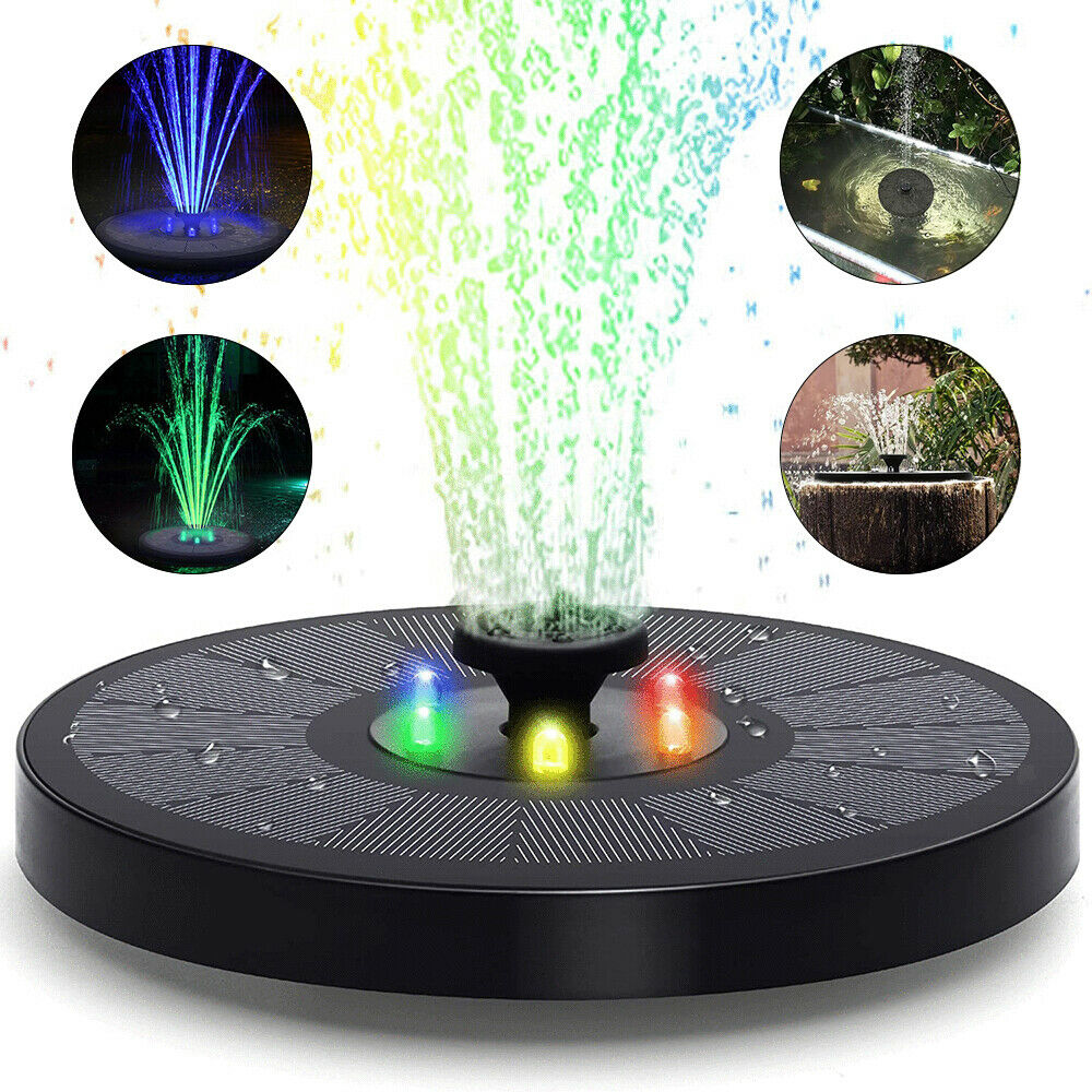 3W Solar Fountain Water Pump Lawn Bird Bath Garden Pond Pool Water Cycling