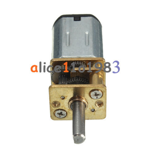2PCS Micro Speed Reduction Gear Motor with Metal Gearbox Wheel DC 6V 30RPM N20