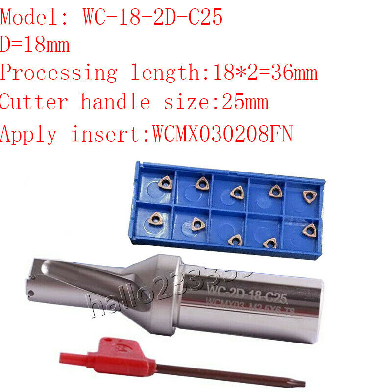 WPD180-C25-2D U drill /indexable drill/Φ 18mm C25-2D+WCMX030208FN U drill insert