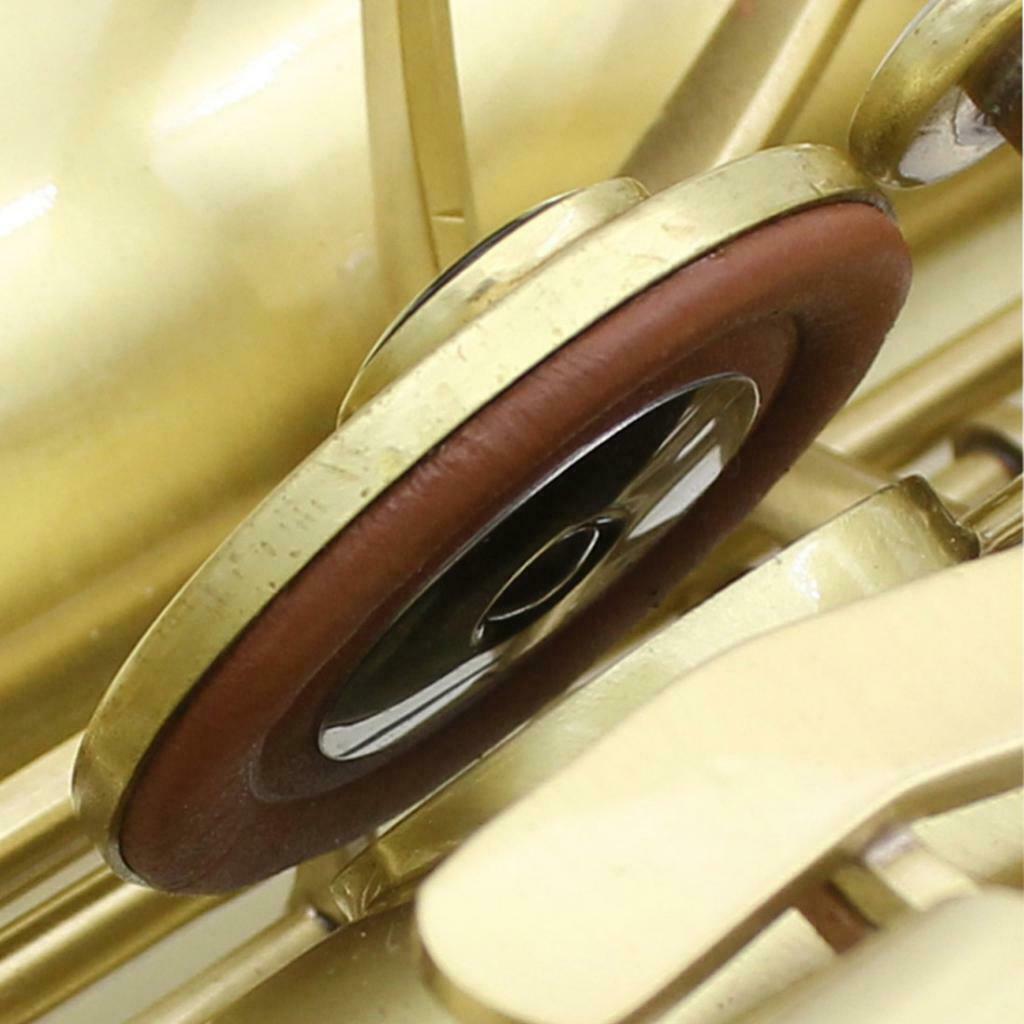 26Pcs Leather Sax Pads Protector Brown for Alto Saxophone Replacement Parts