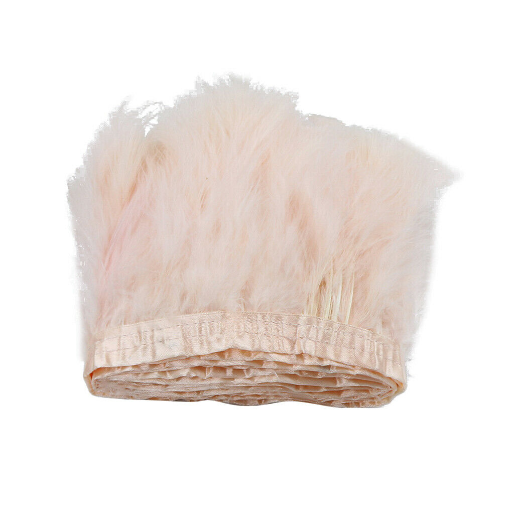 1Set Turkey Feather Ribbon Tape Fascinator DIY Hat Clothing Accessories