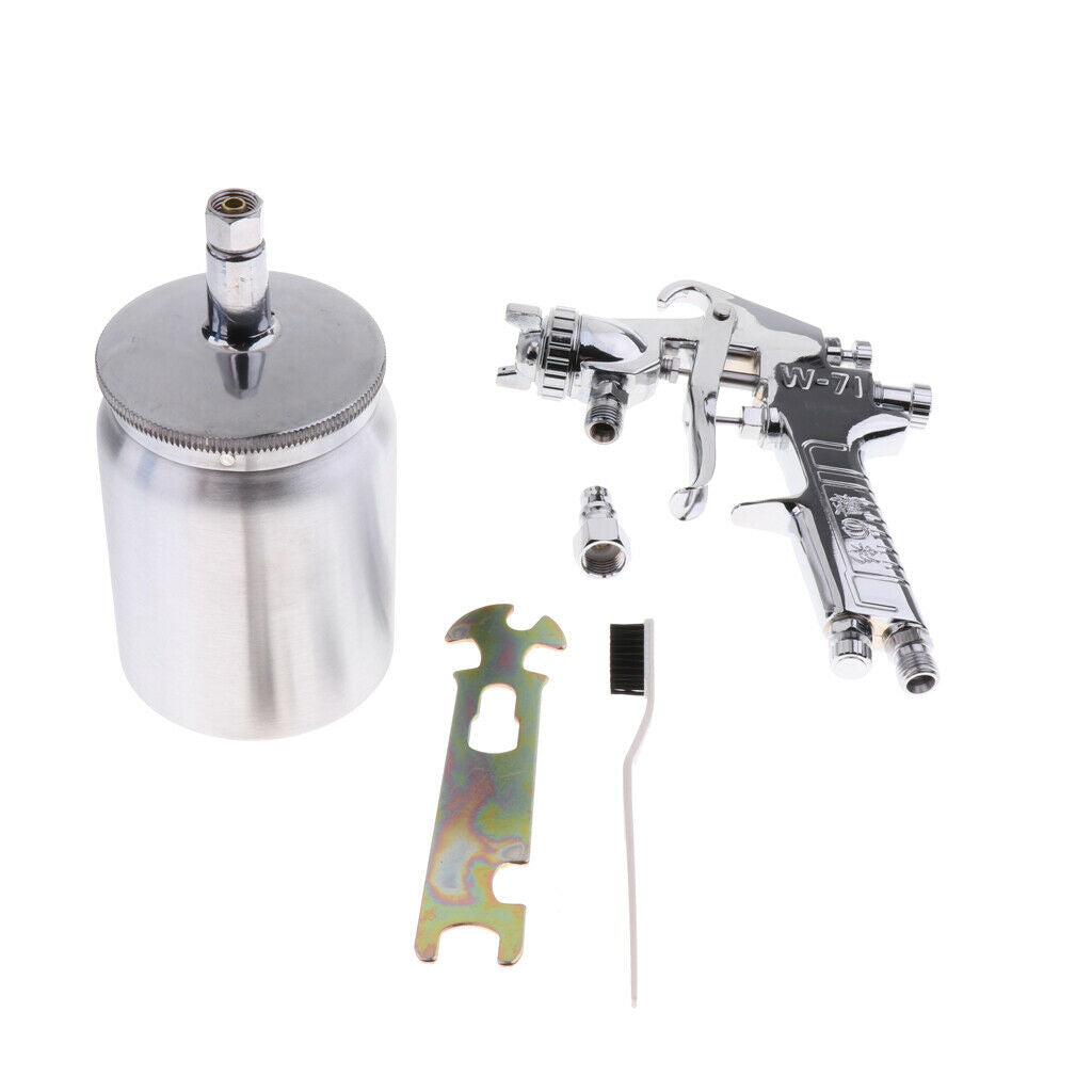 W-71 Pneumatic Air Spray Paint Gun Car Body Coat Sprayer w/ Under Cup 1.5mm