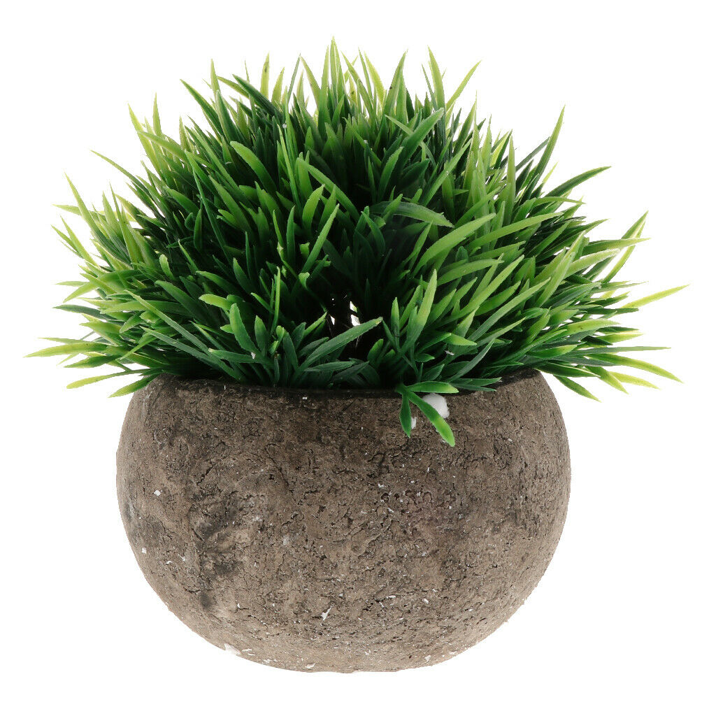 Mini Simulation Flower Bonsai Tree Mini Artificial Leaves Plant with Pot  3