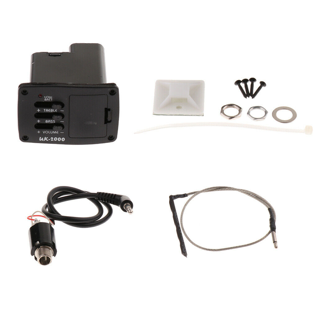 Ukulele 2 band EQ preamp amplifier