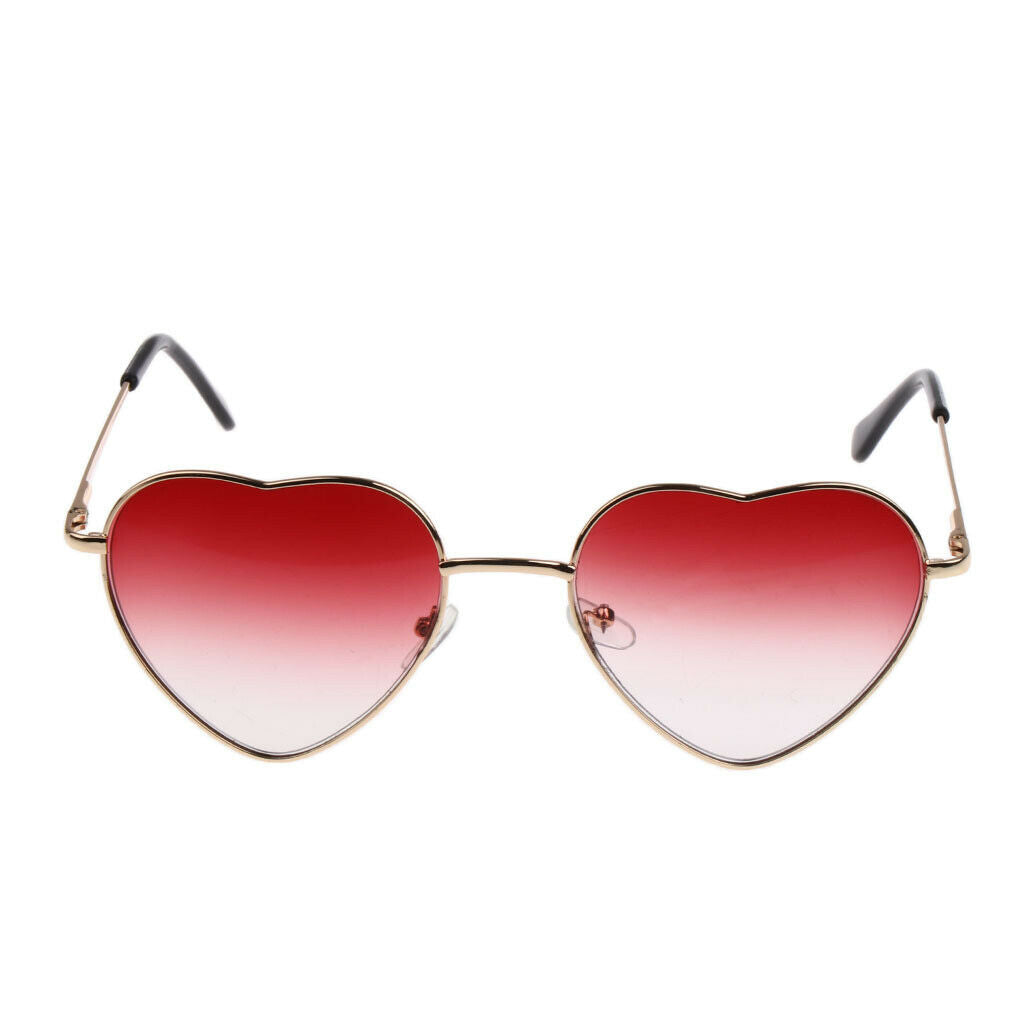 2 Piece Women Heart Shaped Sunglasses Fashion Shades Sunnies Costume Glasses