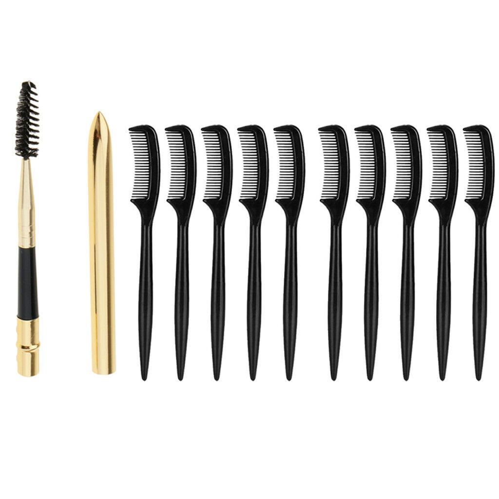 11pcs Mini Eyebrow Eyelash Grooming Combs Reusable Mascara Brush for Makeup
