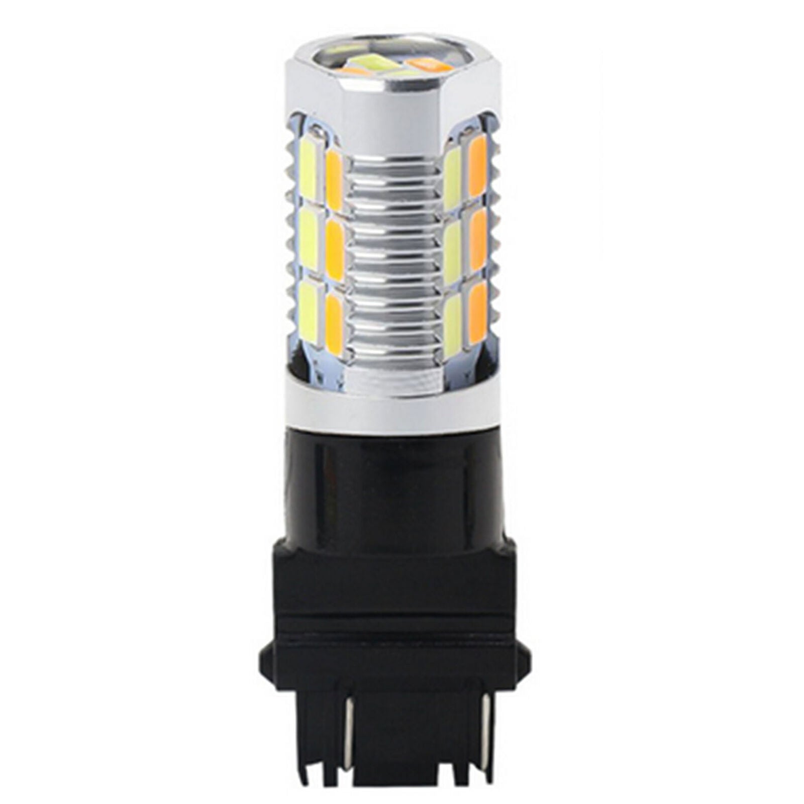 2x 3157 LED DRL White/Amber Switchback Turn Signal Parking Light Bulb Dual Color