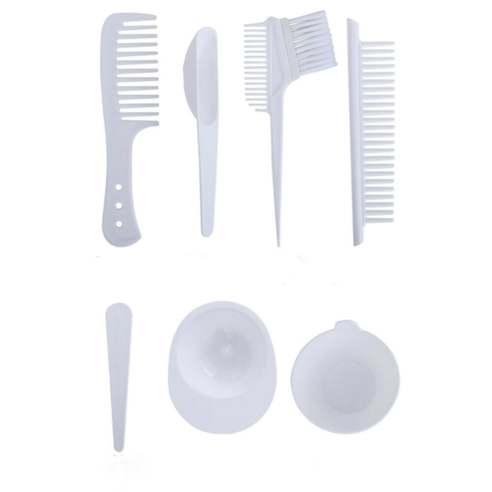 7pcs/set Hair Dyeing Bowl Comb Tool Brush Comb Mixing Bowl Salon Tint Tool Set
