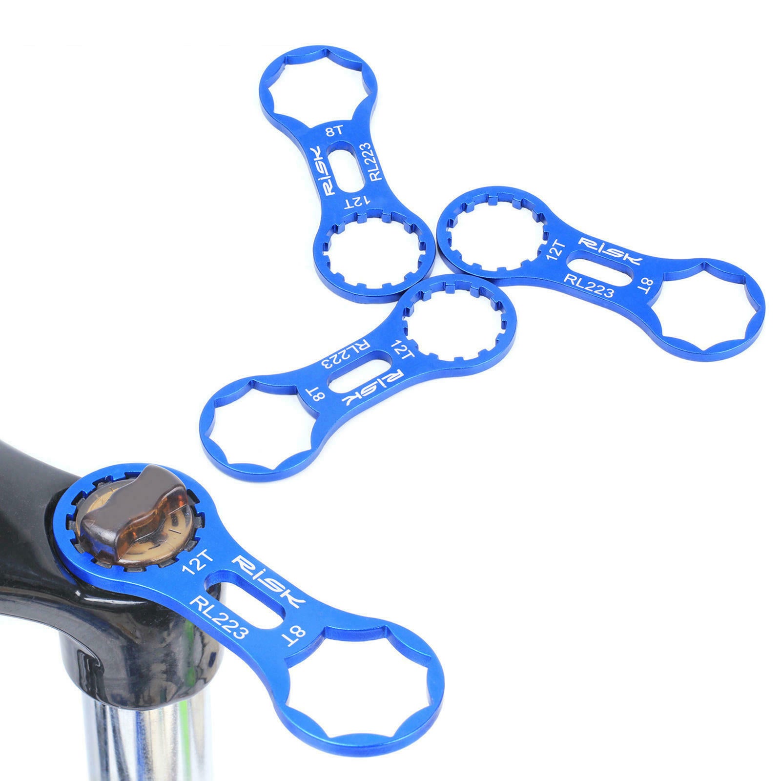 2PCS Cycling Bicycle Front Fork Wrench Double Head Bike Fork Spanner Remover