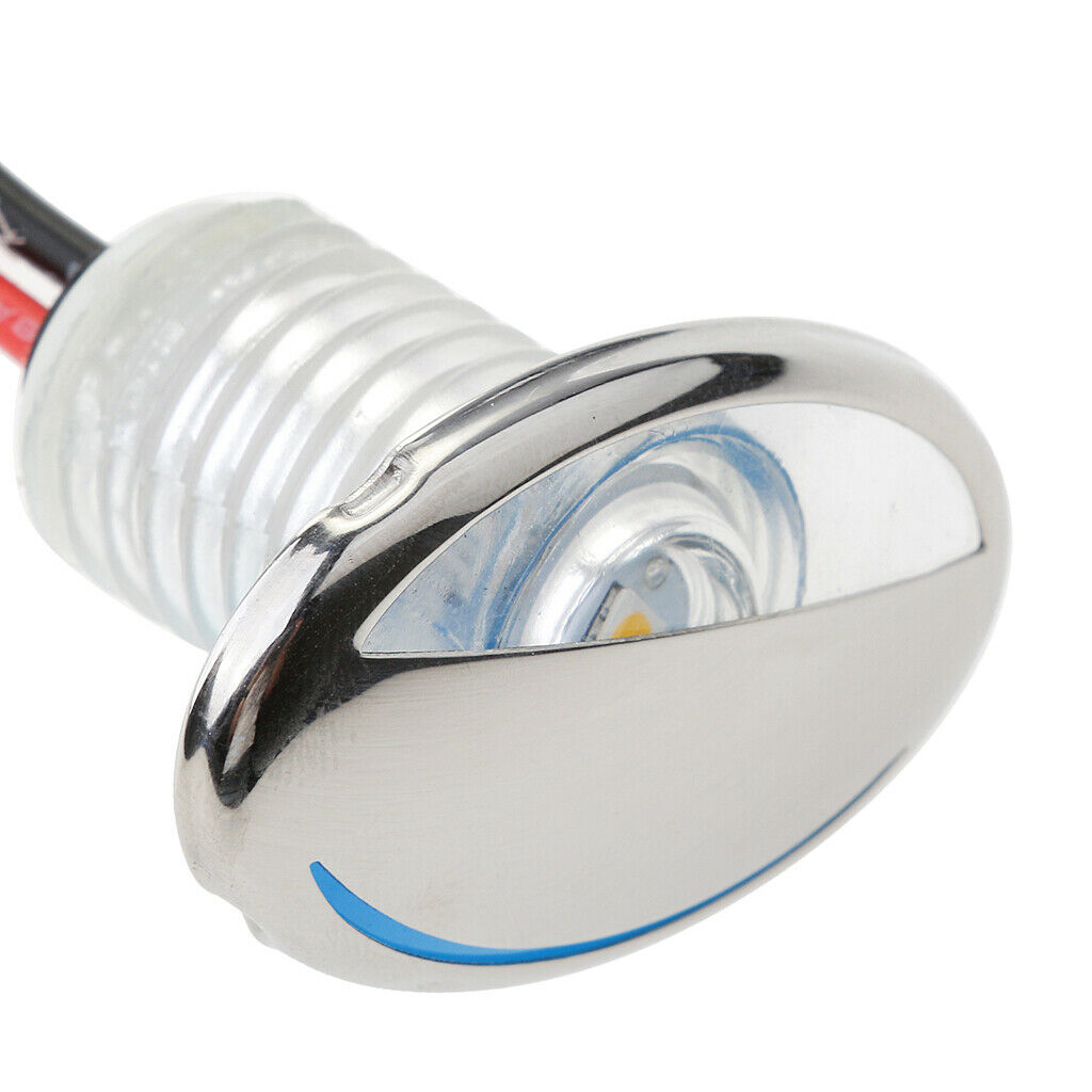 2x 12V Home Boat Yacht RV Amber LED Stainless Steel Recessed Downlight