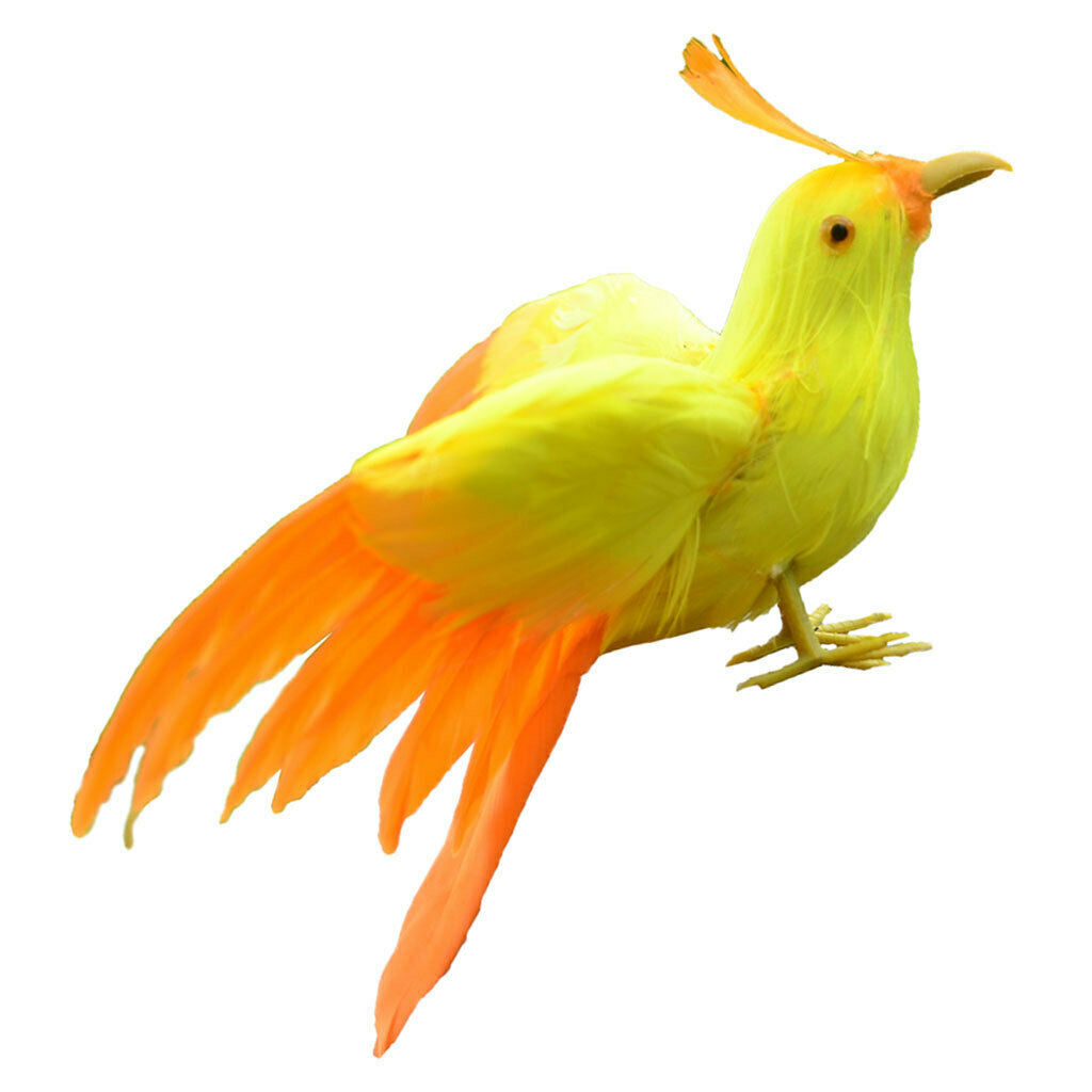Realistic Birds Crows for Garden Weding Home Decoration  Yellow