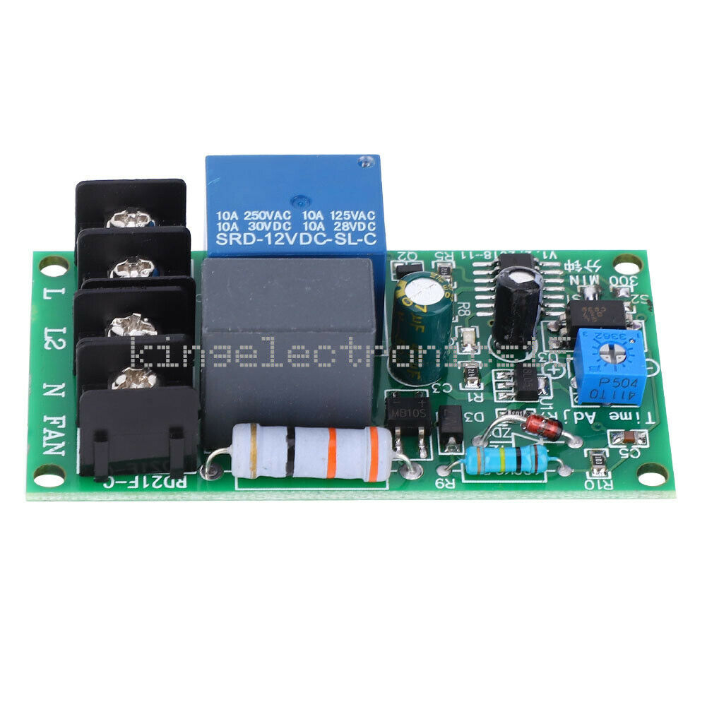 1PCS AC 100-250V Relay Module Adjustable Time Relay Switch for Fan delay off