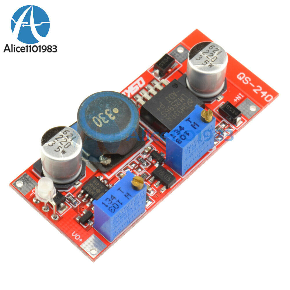 10PCS LM2596 DC-DC Step-down Adjustable CC/CV Power Supply Module Converter LED