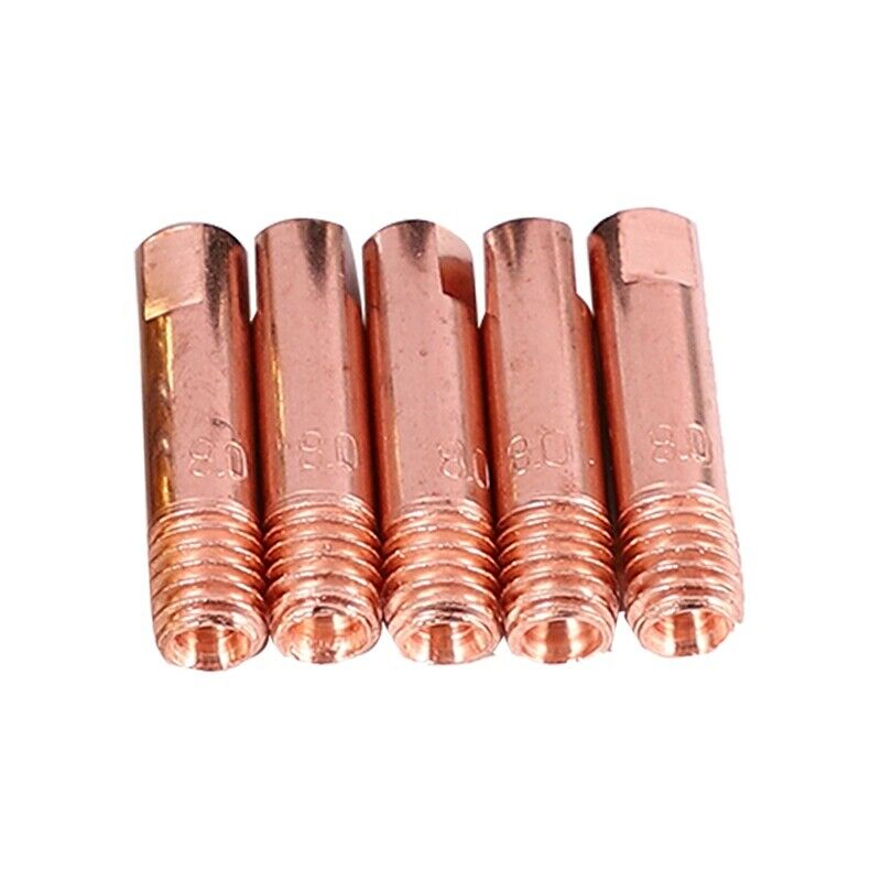 9Pcs/Set 15Ak Mig/Mag Welding Nozzle Contact Tips 0.8X25Mm M6 Gas Connector S1M6