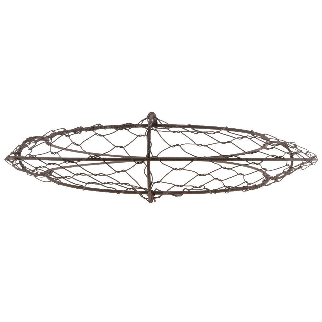 Iron Wire Wreath Frame Succulent Pot Metal Planter Plant Holder Decoration C