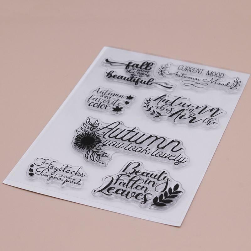 Autumn Silicone Clear Seal Stamp DIY Scrapbooking Embossing Photo Album Decor