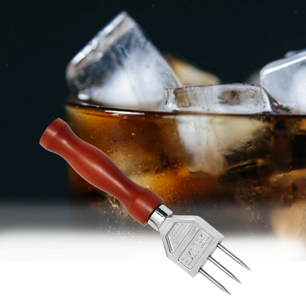 Three Pronged Sturdy Ice Chipper Ice Crusher Japanese Style Bartender Tools