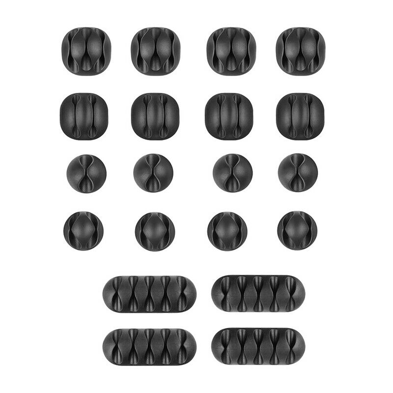 Cable Clips, 20 Pack Cord Organizer Cable Management For Home and Office, SelfQ8