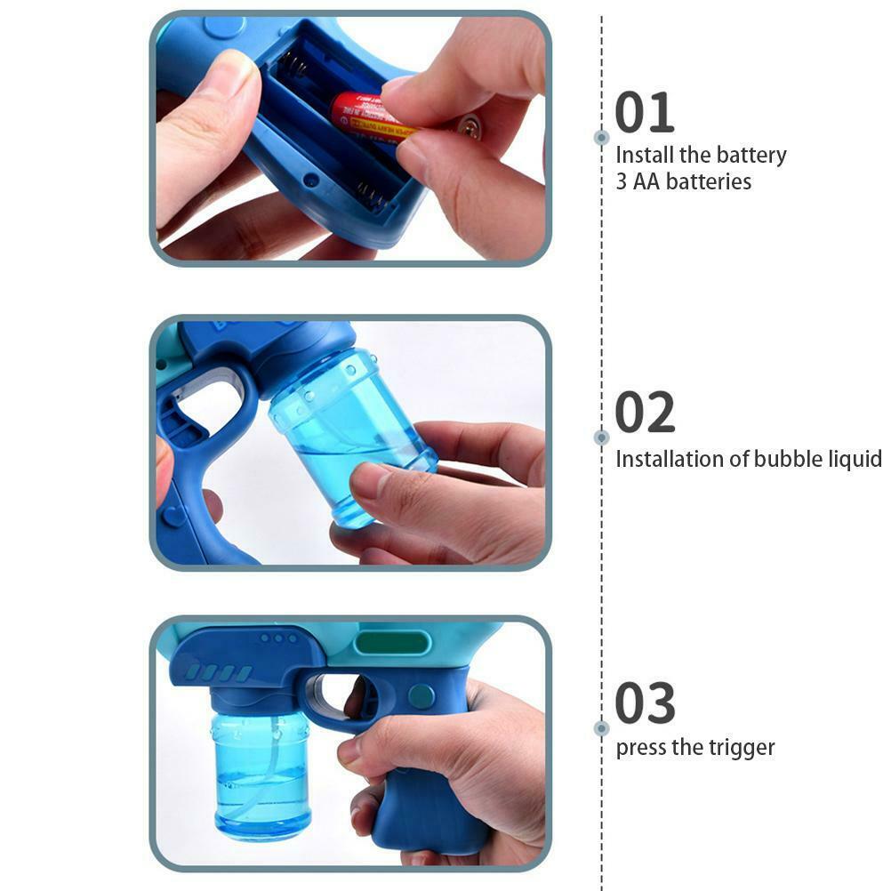 Bubble Blower Machine Automatic Bubble Maker with Colorful Light for Outdoor