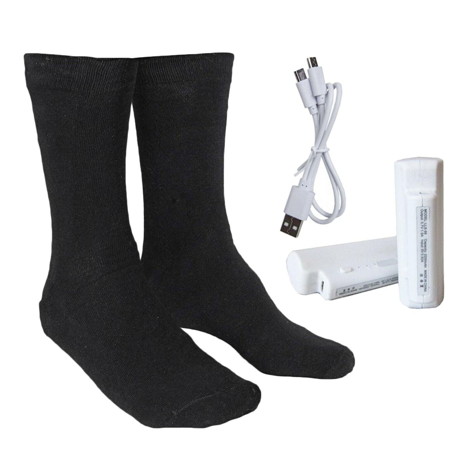 Electric Heated Socks with Rechargeable Battery, Washable Heating Socks with 3