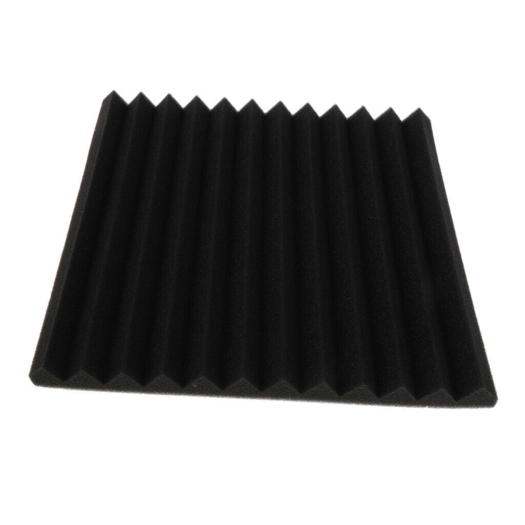 5 Pieces Studio Acoustic Foam Sound Proof Panels Nosie Dampening Foam Black