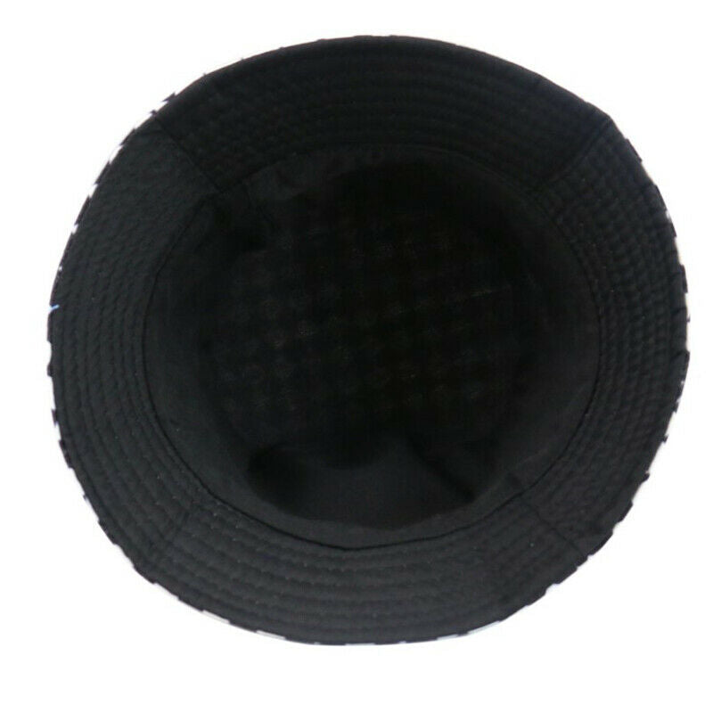 New Black White Plaid Check Bucket Hats Fishing Caps Women MensBDAU