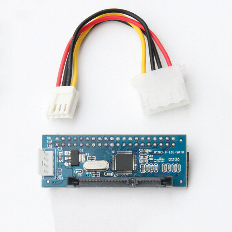 Ata To Serial Sata Card Converter 40-Pin Ide Female To Sata 22-Pin Male Adapter