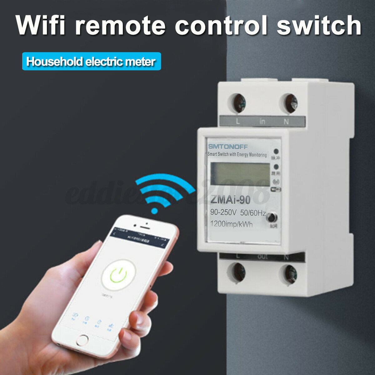Electric KWh Smart Meter Single-phase Rail Meter Wifi Remote Contro