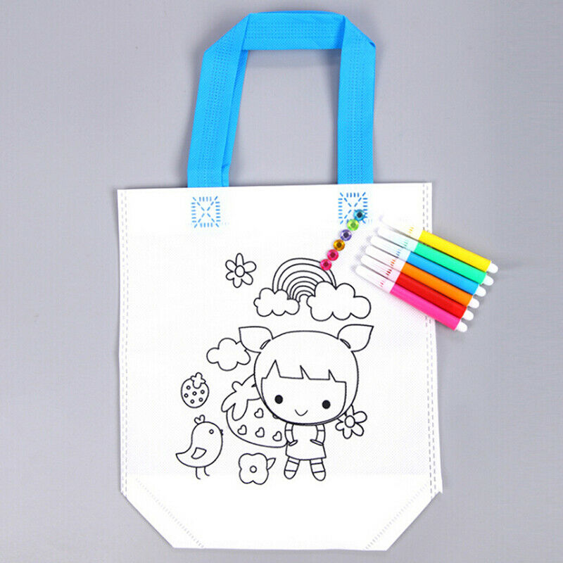 Kids DIY drawing craft color bags children learning toys with watercolor .l8