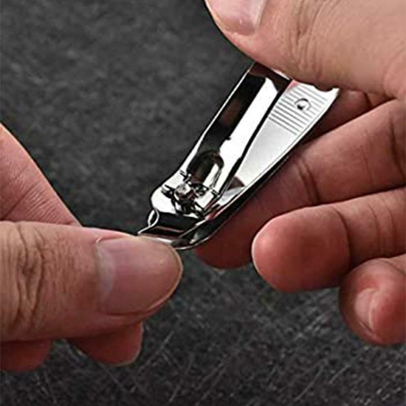 2PCS Stainless Steel Slanted Edge Nail Cutting Clippers Pedicure Manicure Tool