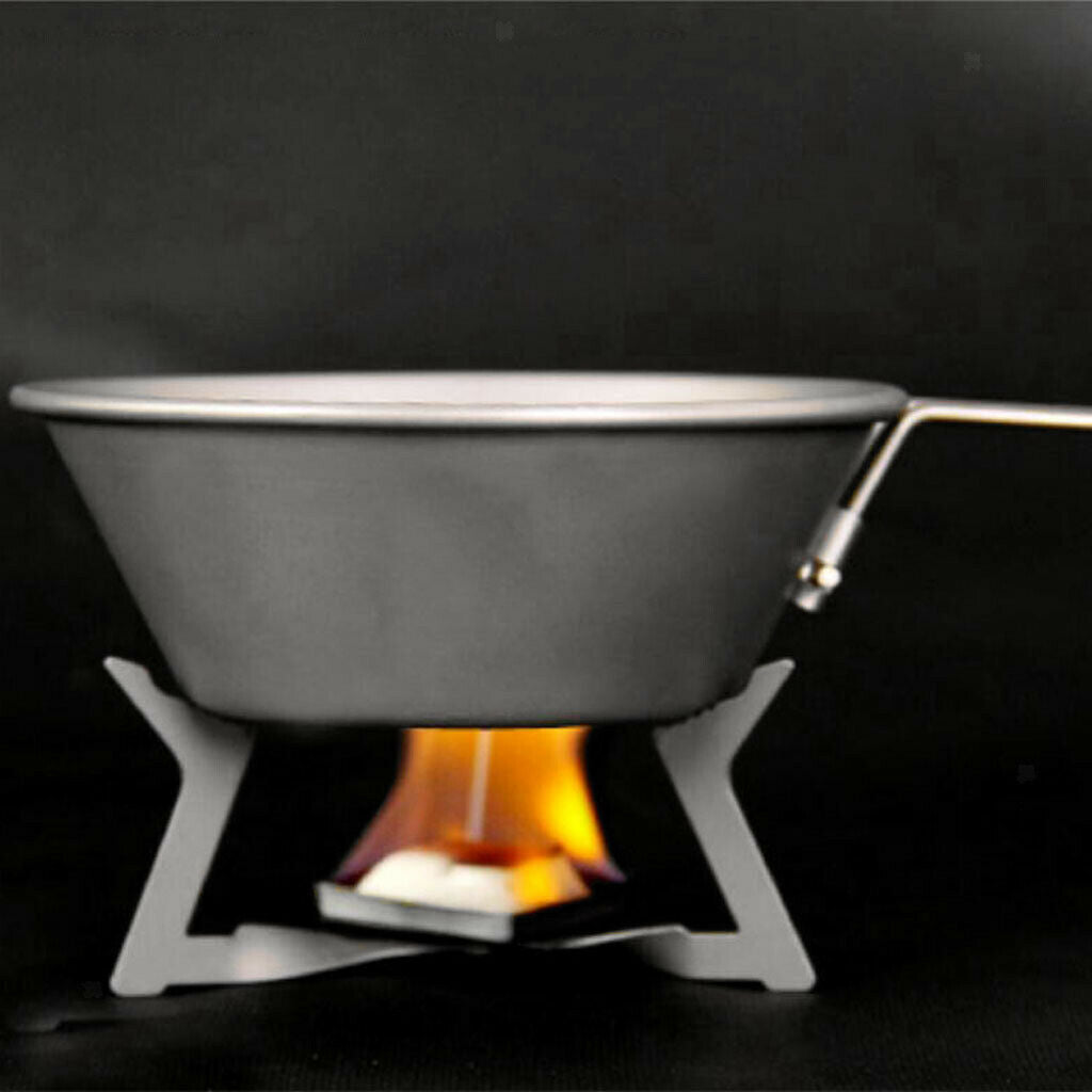 Titanium Camping Alcohol  Foldable Portable Triangle Solid Alcohol Burner