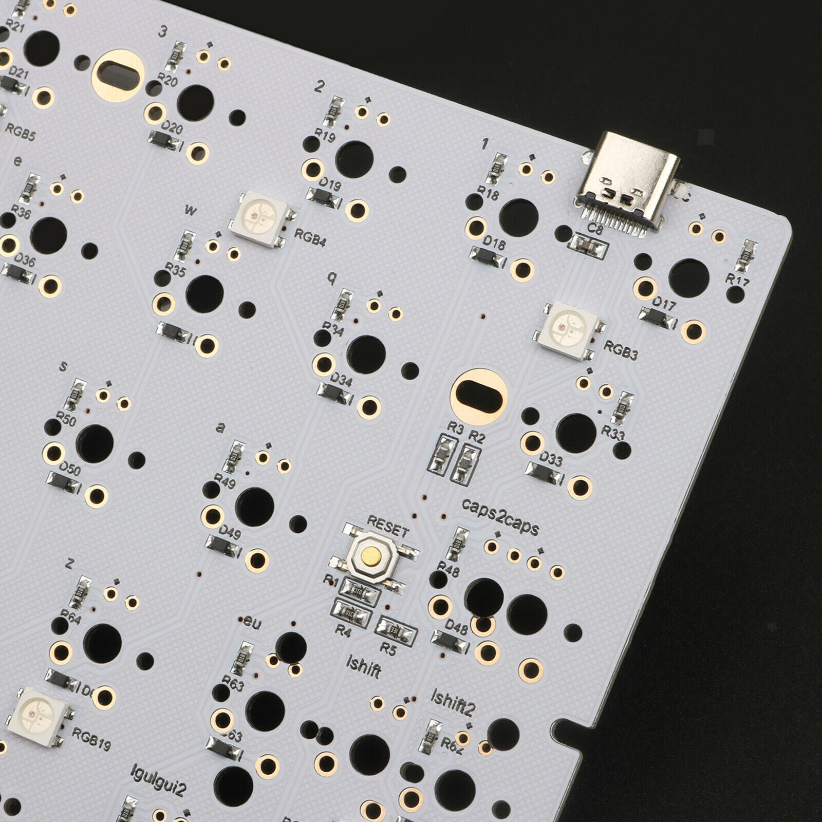 RGB PCB Circuit Board GH60 60% White for XD60 64 68 DIY Customized Kit