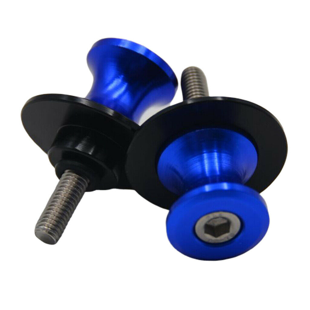 2x 6mm CNC Swingarm Swing Arm Spools Stand Bobbins Screws For Motorcycle