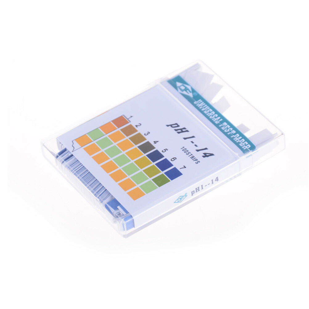 100Strips 1-14 PH Alkaline Acid Indicator Paper Water Saliva Litmus Testing BDAU