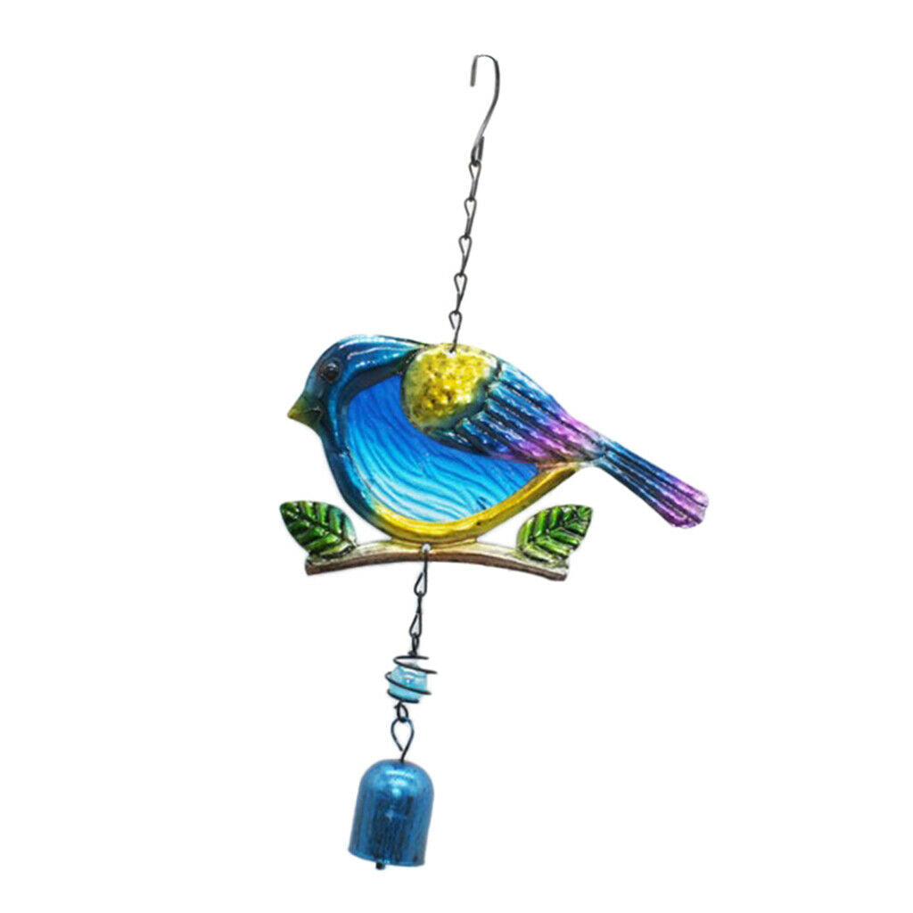 2Pcs Metal Bird Shape Outdoor Wind Chimes, Musical Wind Bell for Garden Patio