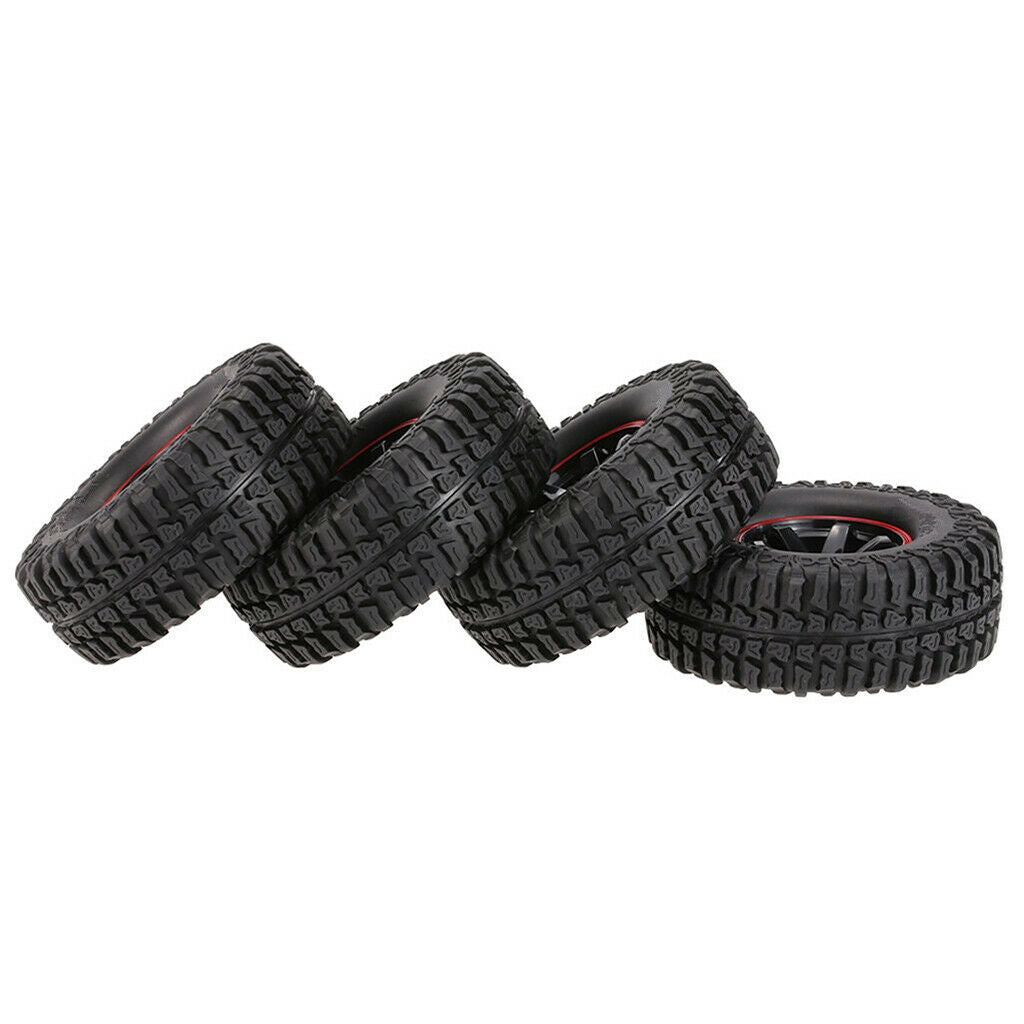 4 Pieces 1.9inch Wheels Tyres for RC 1:10 Climbing Crawler Parts Red