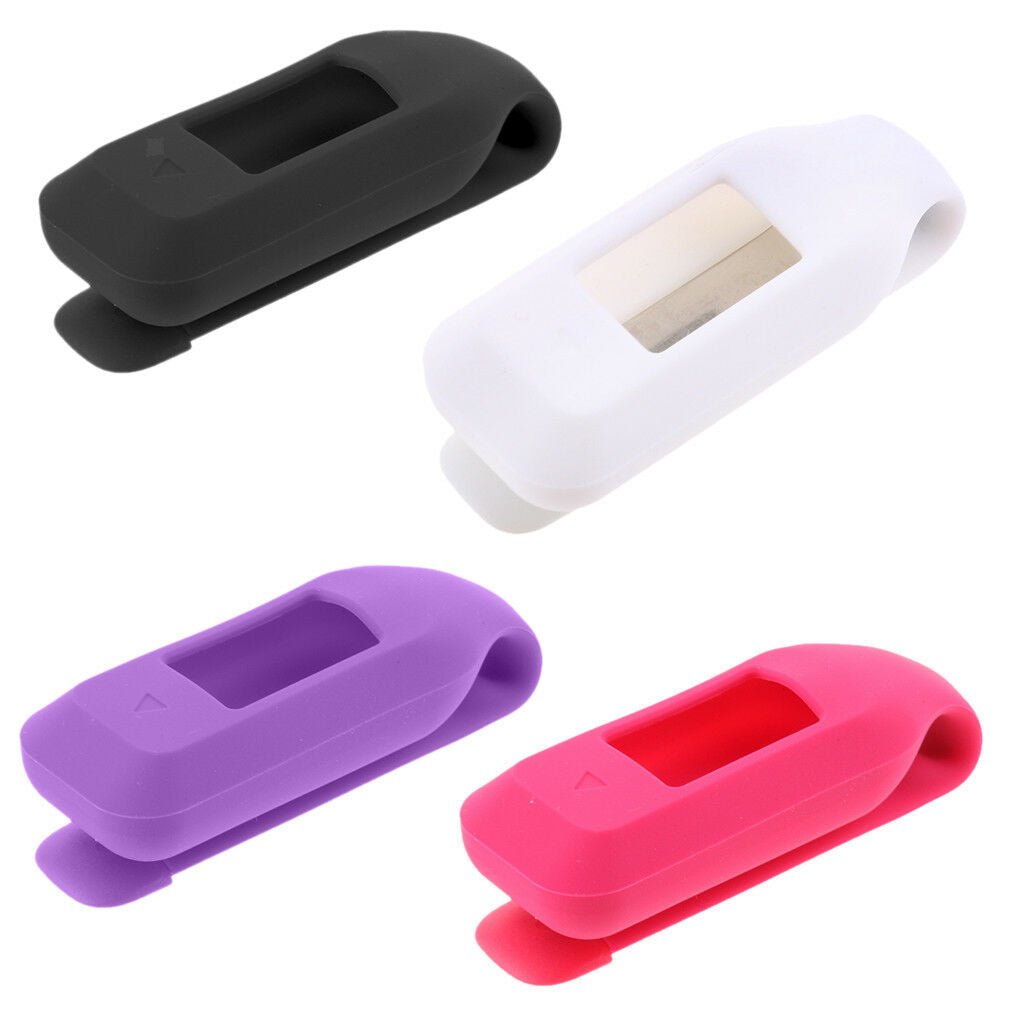 For   Vivofit 3 Fitness Tracker Clip Fastener Clasp Rubber Case Purple