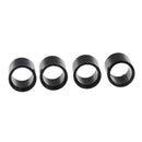4 Pieces Black Metal Bearing Spacers 10 x 10mm for Skateboards and Longboards