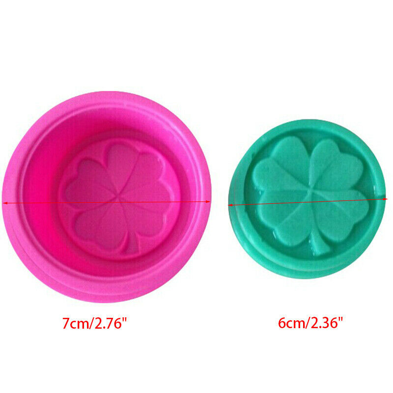 Four-Leaf Clover Handmade DIY Silicone Soap Mold Fondant Cake Decorating .l8