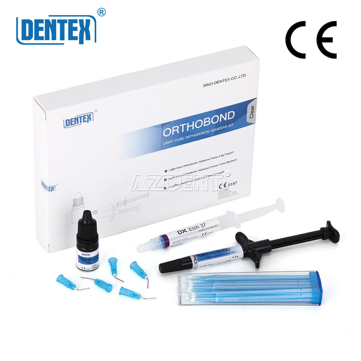 2X Dental Light Cure Orthodontic Adhesive Kit Dentex Bonding for metal &ceramic