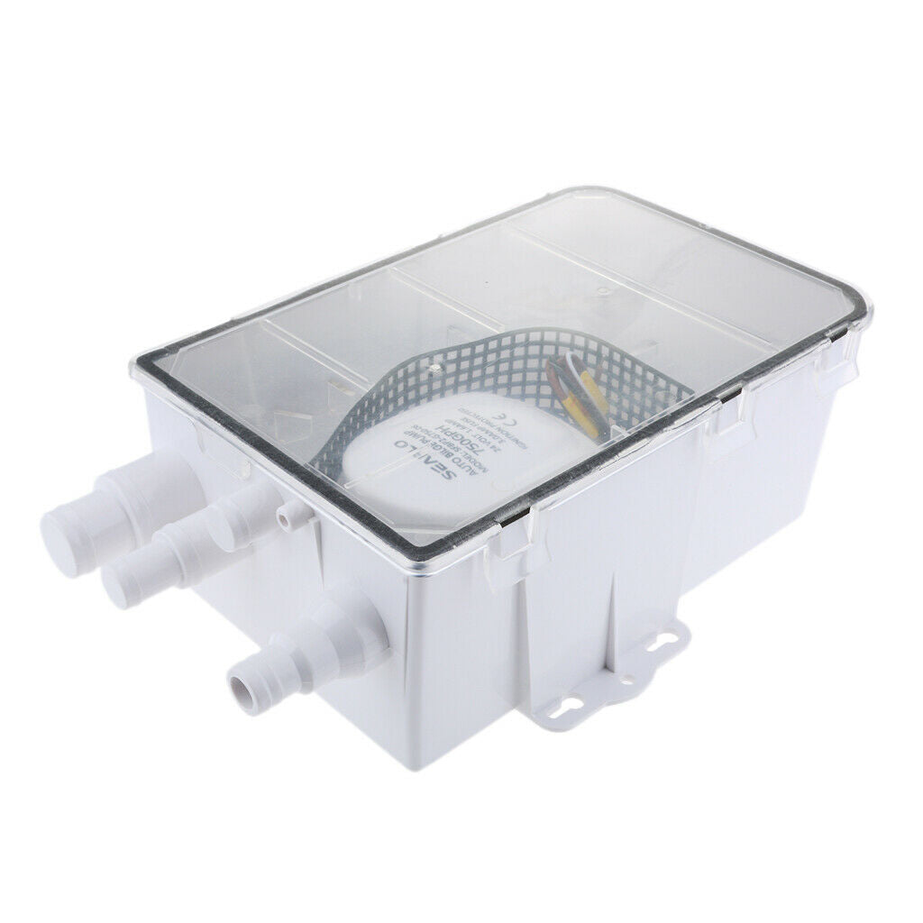 Shower Sump Pump In 24V 600GPH System Auto Bilge Drain Box Air Vent Boat