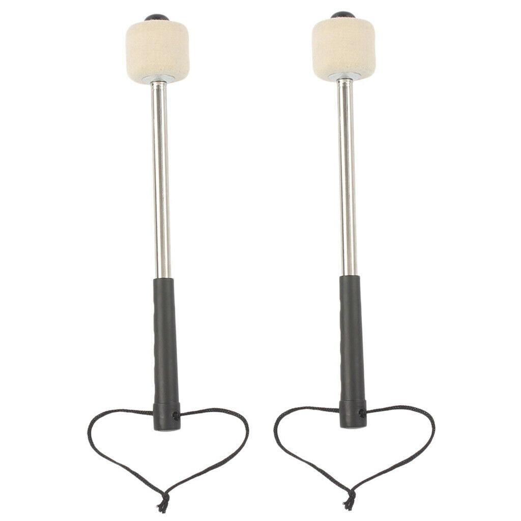2 Pcs of Drum Mallet Accessory Gift for Music in Stainless Steel.