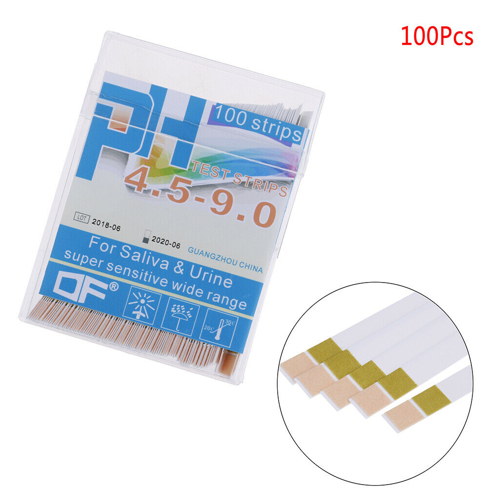 100 PH indicator test strips 4.5-9 paper litmus tester laboratory urine & sal DD