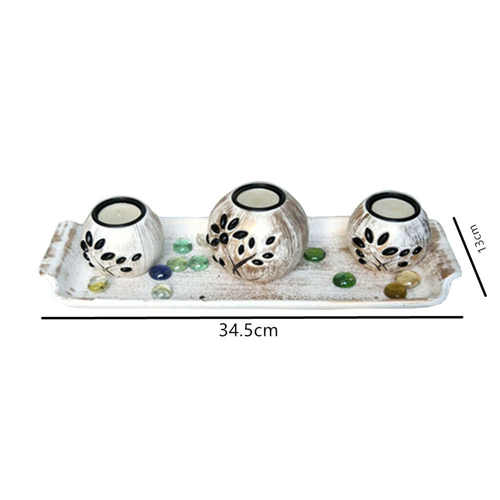 Candlestick Country Style Wood Candlesticks Candlestick Table Decoration for